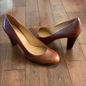 Nine West Round Toe Chunky Heel Pumps